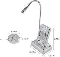 Vista 8 de Retekess TW102 Intercomunicador de ventana, sistema de intercomunicación, micrófono de 8 M, micrófono inalámbrico de conexión, altavoz para escuela