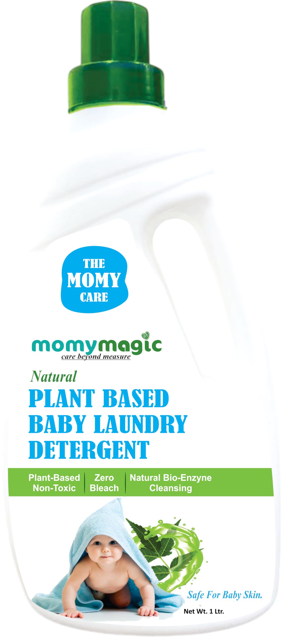 Plant Enriched Baby Liquid Detergent | with Neem & Coconut Cleansers | No Phosphates, Sulphates, Parabens, Phthalates & Dyes | pH Balanced | IFRA Allergen-Free Fragrance (Bottle - 1L)-image-33