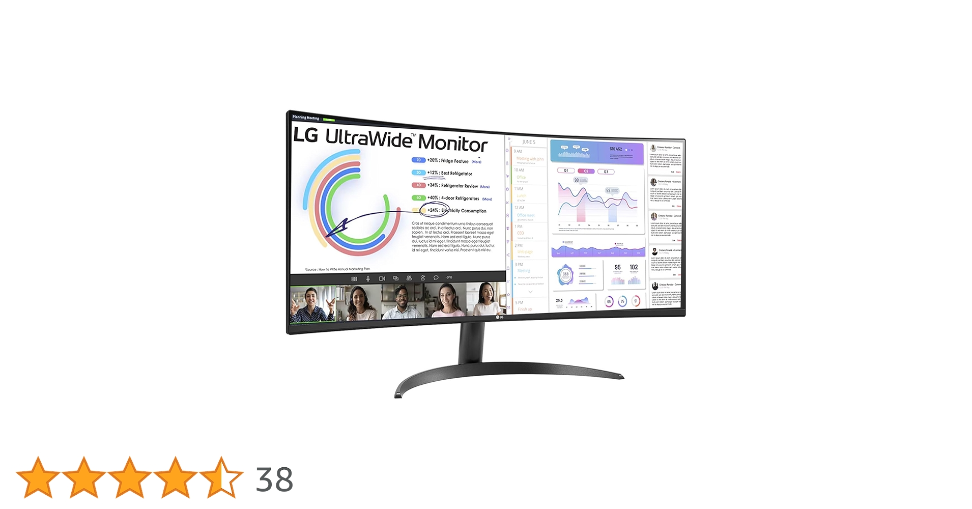Amazon.co.jp: LG 34インチ 21:9 カーブウルトラワイドモニター
