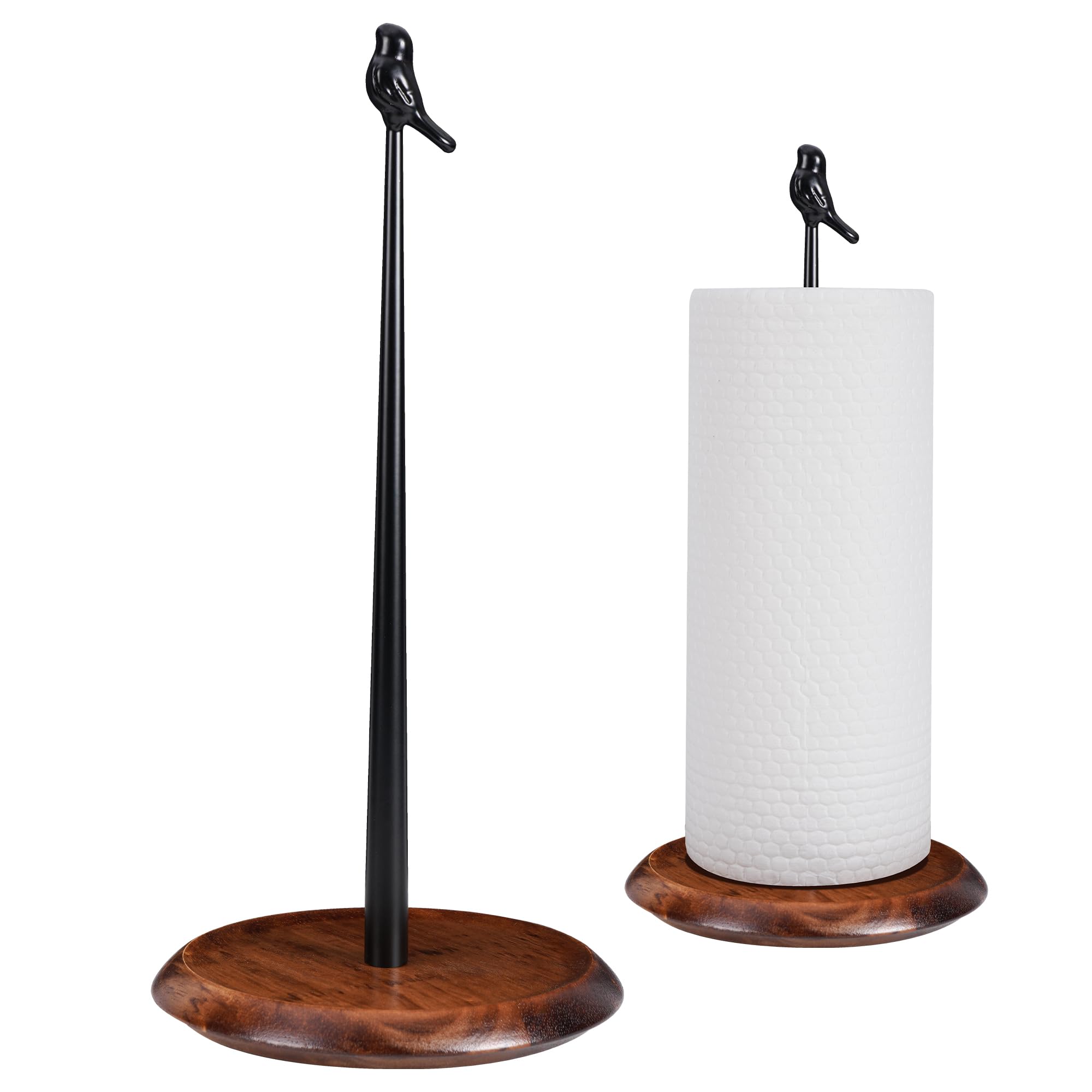 Soporte de madera para toallas de papel antideslizante estilo vintage para mesa y cocina