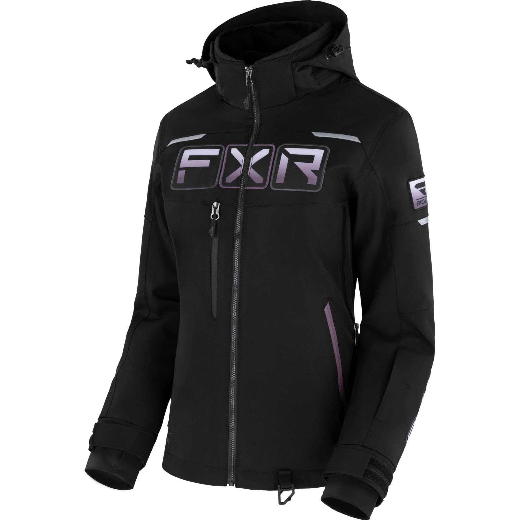 FXR Women's Maverick Jacket (Black/Muted Grape Fade - Size 10)