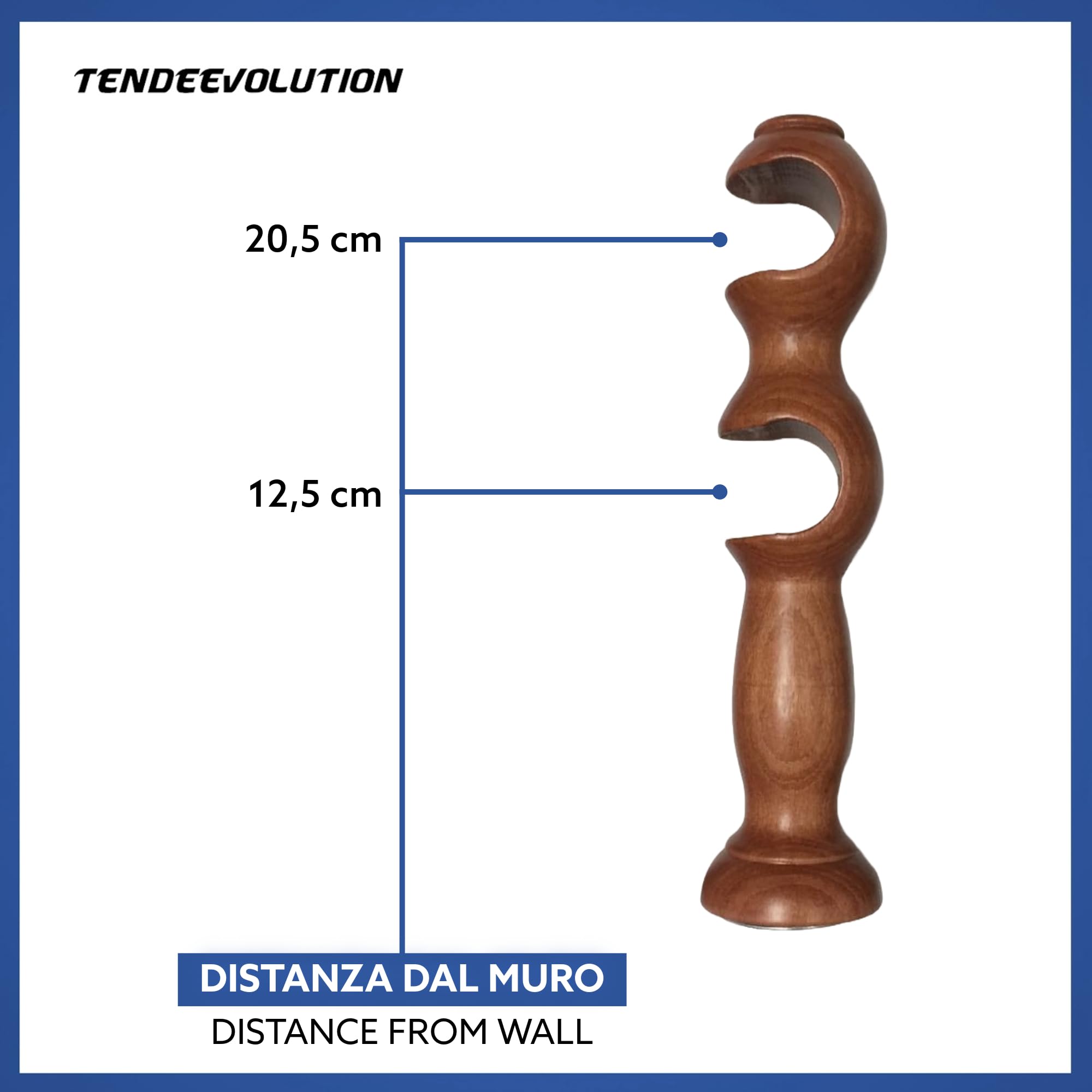 2 supporti per aste per tende regolabili, ganci per aste senza foratura
