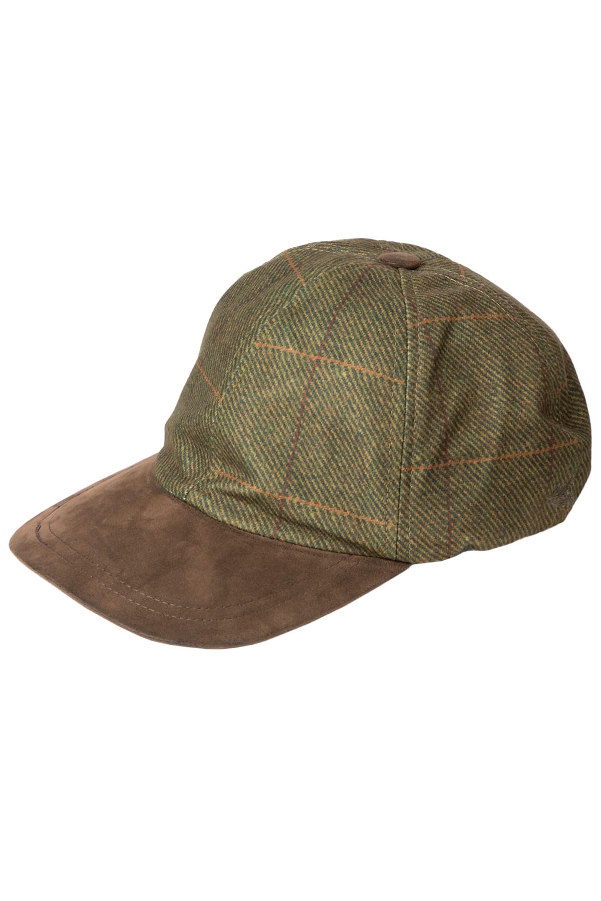 Rydale Men's Tweed Print Baseball Cap with Nubuck Peak Country Printed Tweed Caps & Hats for Men 2 Colours (Heathland)