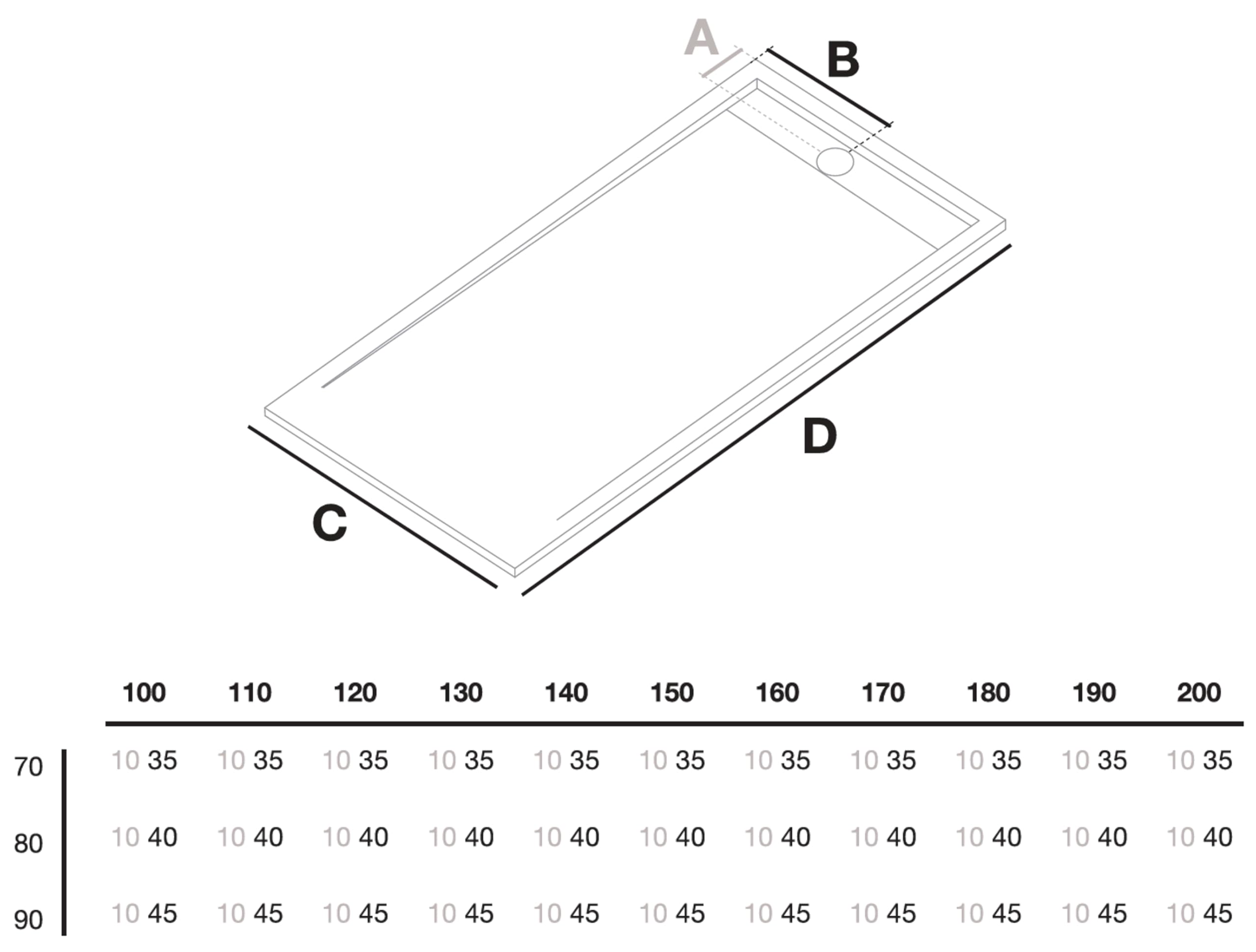 KOES - Shower Tray in Resin Model VOIGA – 80 x 100 cm – Black RAL 9005 – See All Offers - 1