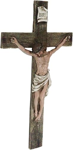 Miniatura 4 de Ebros Gift Pasión de Jesucristo Muerte en el Calvario Crucifijo Católico INRI Cruz Colgante Figura Figura 13.75 pulgadas de alto Religioso Cristiano