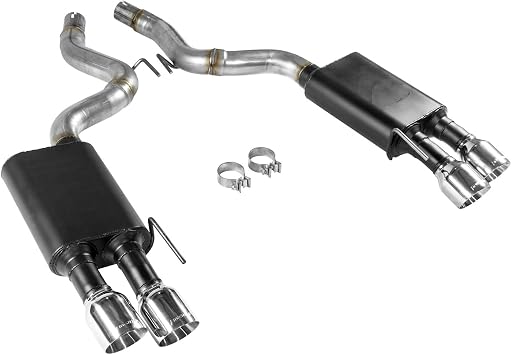 Flowmaster 817807 American Thunder Axle-Back Exhaust Kit 3 Inch 409 Stainless Steel 4 Inch Polished Tips Compatible with 2018-2024 Mustang GT 5.0L without Factory Active Performance Exhaust Valves