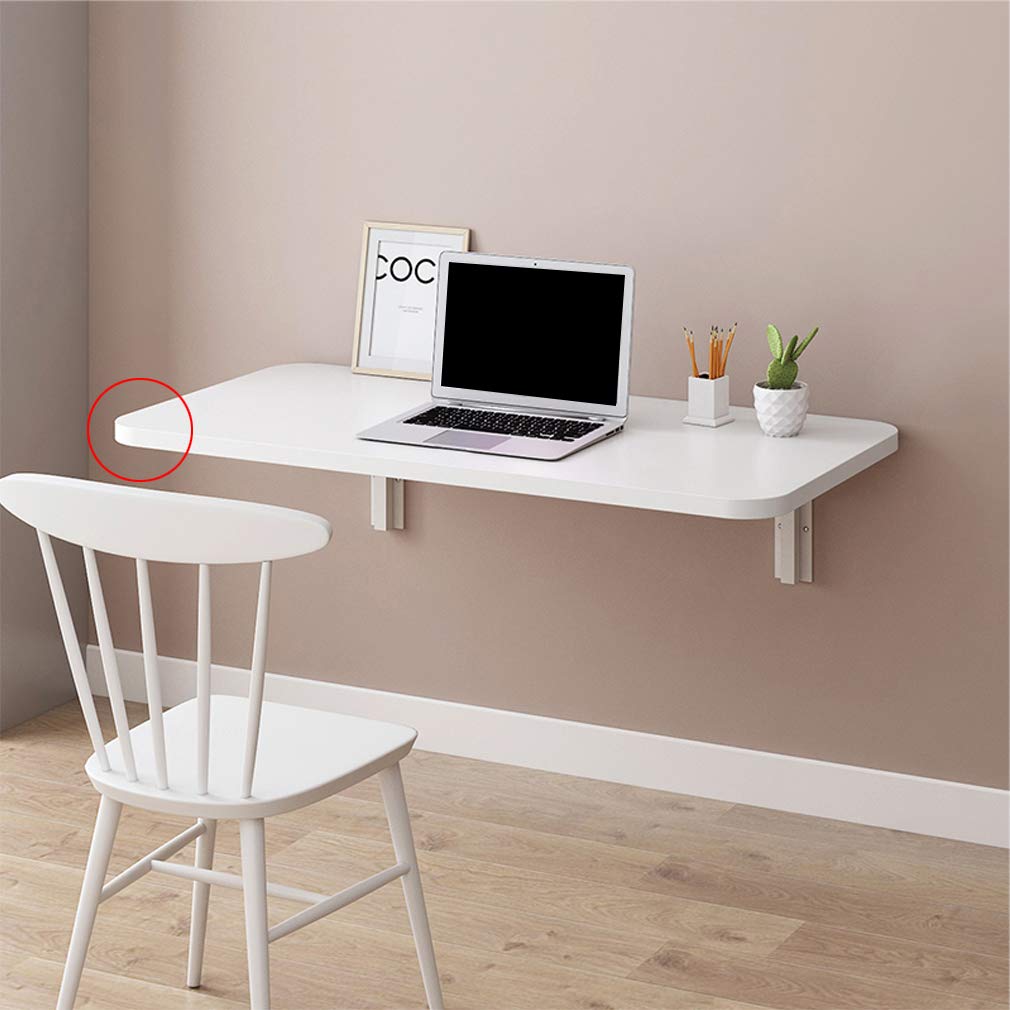 Składane biurko montowane na ścianie błyszczące pianino h łatwe do czyszczenia design czarne idealne dla małych rozmiarów (90 x 50 cm).