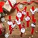 Aneco 24 Pack Christmas Slap Bracelets Slap Bands Toys Santa Claus Snowman Reindeer Bear Slap Bracelet for Christmas Party Favors
