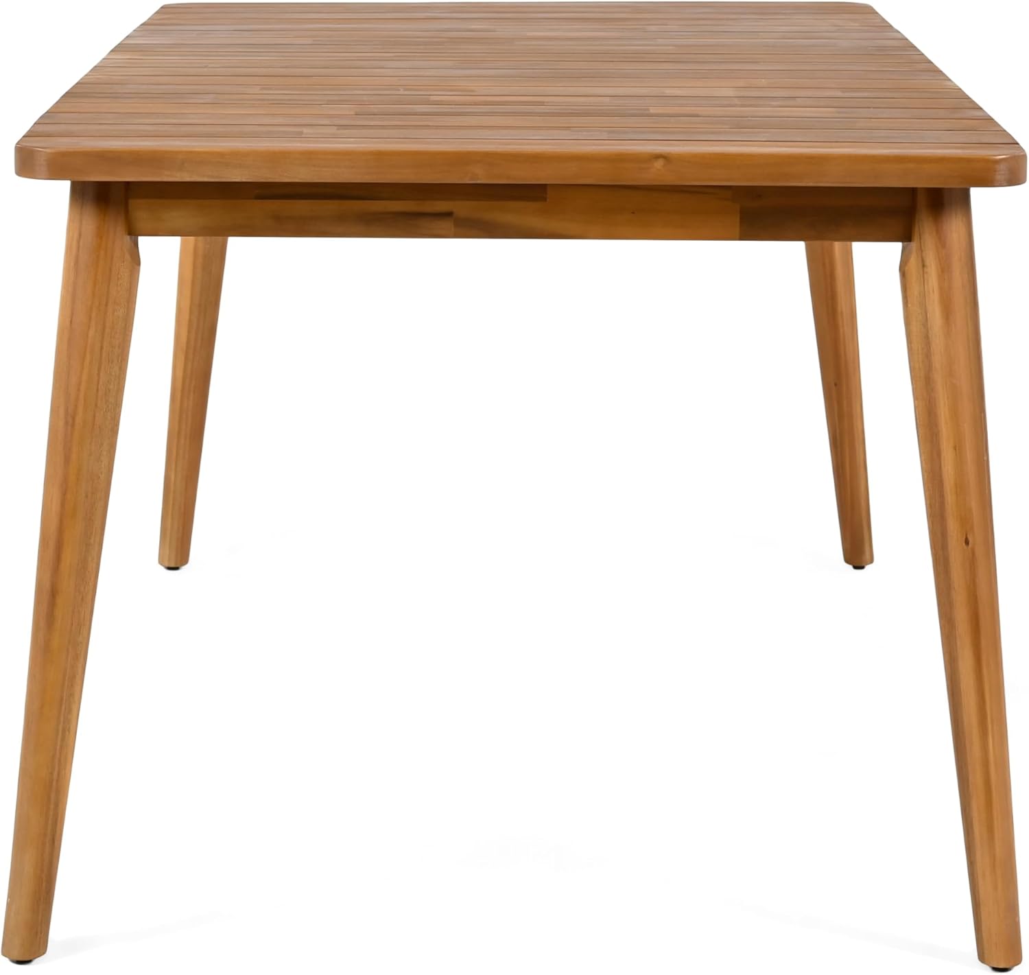Merax 63" L Acacia Wood Dining Table 6-Person Outdoor Table,Farmhouse Furniture for Patio, Garden, Backyard, Teak