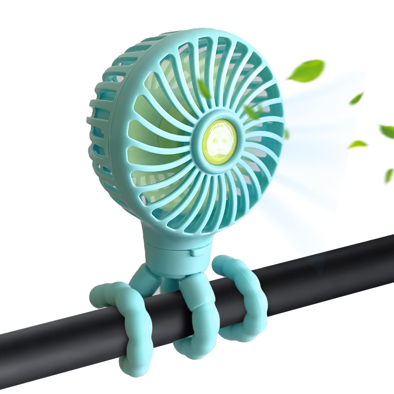 Mini Portable Fan, USB Rechargeable Handheld Fan for Baby Stroller, Car Seat, Quiet Long Battery Powered Desk Fan, 3 Speed Personal Tripod Handheld Fan, and Perfect for Summer Travel