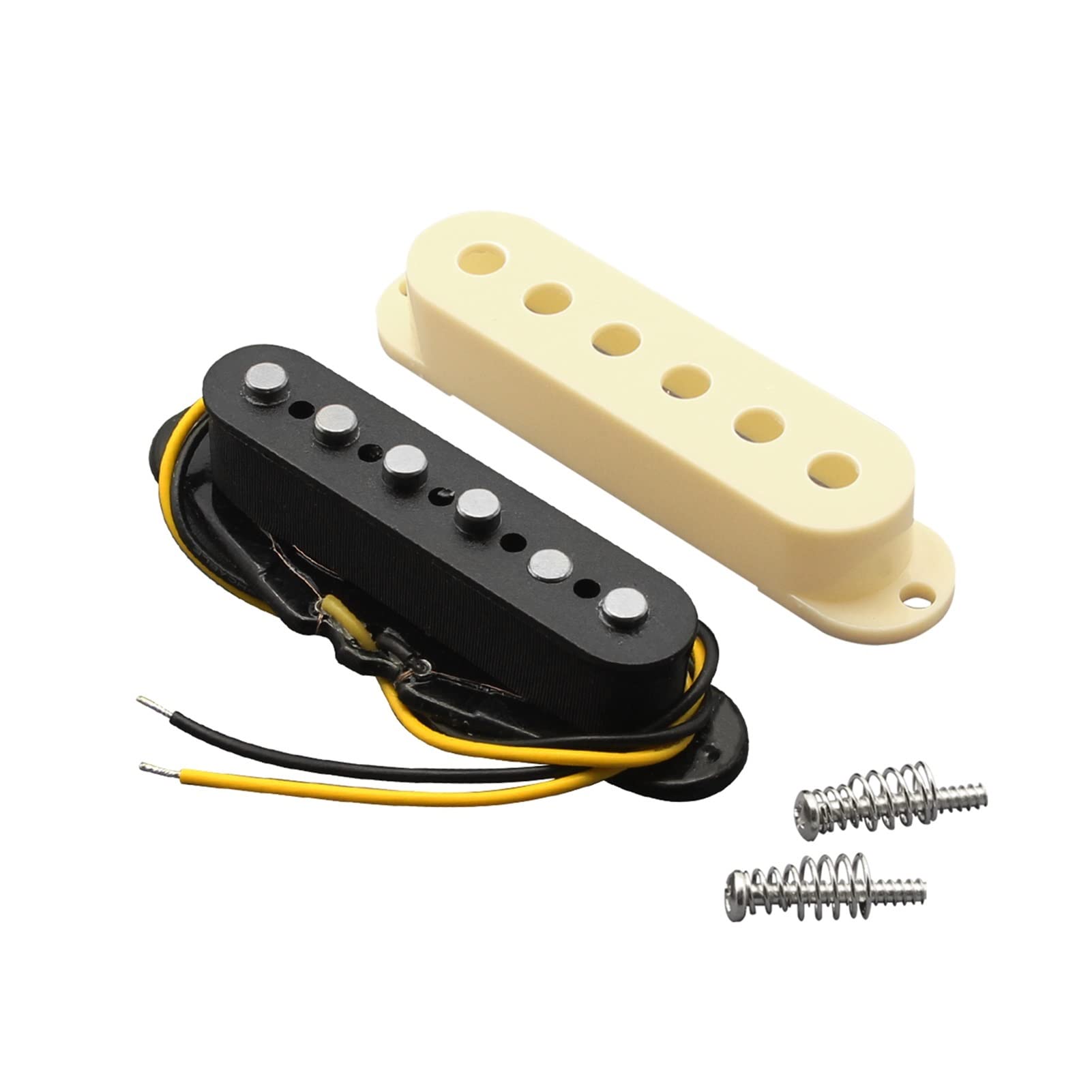 Zestaw odbioru Alnico 5 Smocked Pole Top Pojedynczy Cewka Na Gitara Elektryczna Odbiór Części Wymiana (Color : Black Middle)