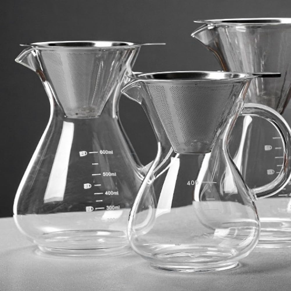 RajoNN Cafetière En Verre Avec Filtre, Résistante Aux Hautes