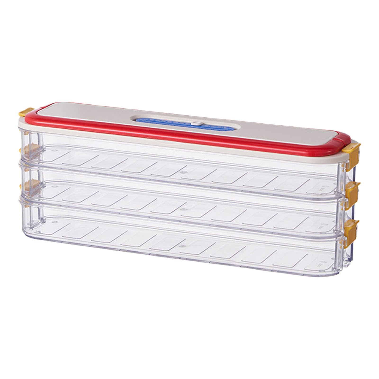 APGLSXY Compact Refrigerator Organizers Featuring Multiple Dividers Food Safe PP Materials Ideal for Dumplings and Leftovers Clear Fridge Storage Container