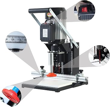 Hinge Drilling Machine, 1100W Handheld Woodworking Hole Drilling Puncher 2880rmp/min Portable Drilling Punching Machine, Depth 0-40mm for Drill Hole Cupboard Wardrobe Home Improvement
