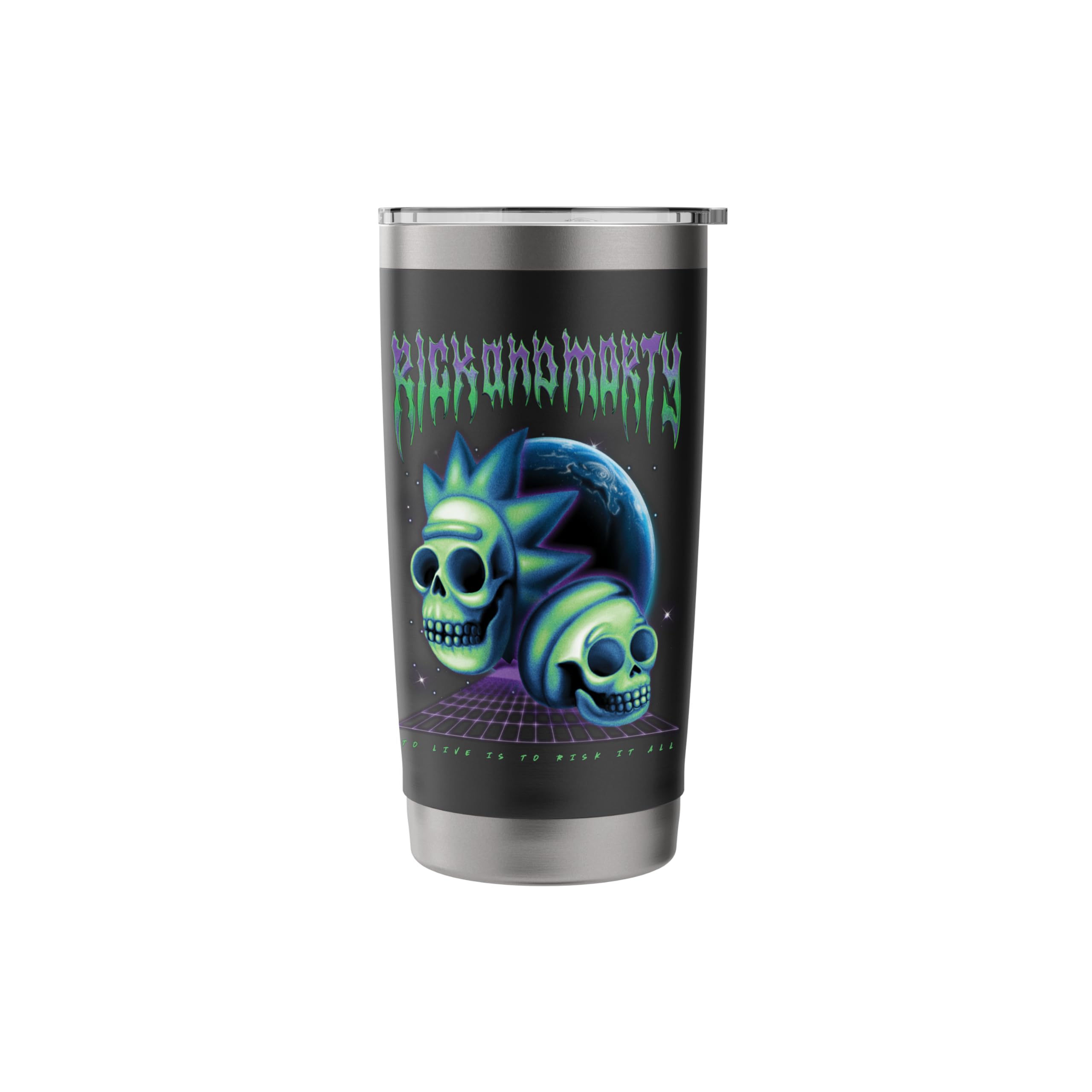 Amazon.com | Rick and Morty Halloween Airbrush Floating Skulls Stainless  Steel Insulated Tumbler: Tumblers & Water Glasses