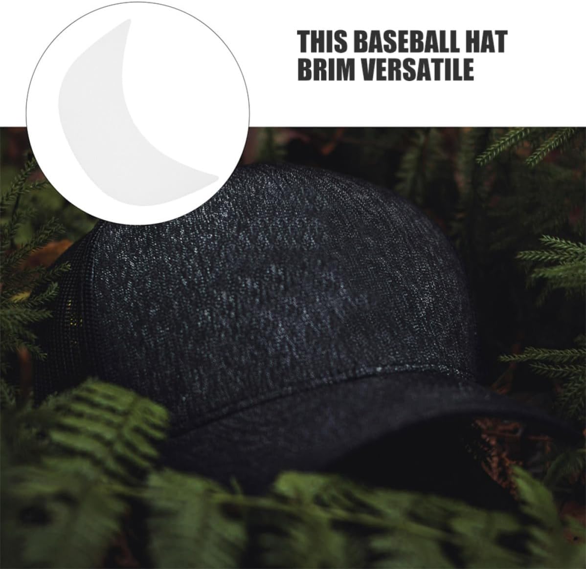 20pcs Plastic Baseball Hat Brim Insert for Cap, Hat Brim Shaper and Sun Protection Accessory, Comfortable Outdoor Visor Maintaining Shape and Blocking Sunlight White