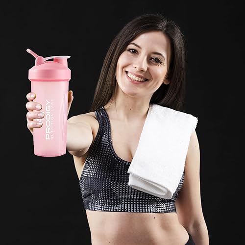 Miniatura 7 de Protein Shaker - Botella grande de 20 onzas, perfecta para suplementos de entrenamiento, proteína en polvo, bebidas deportivas, BCAA'S, reemplazo de