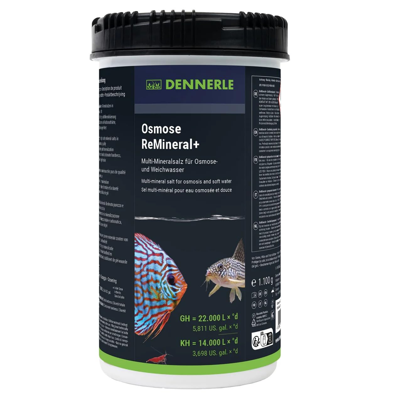 DENNERLE 7036 Osmose ReMineral +, Inhalt: 1.100 g Multi-Mineralsalz für Osmosewasser