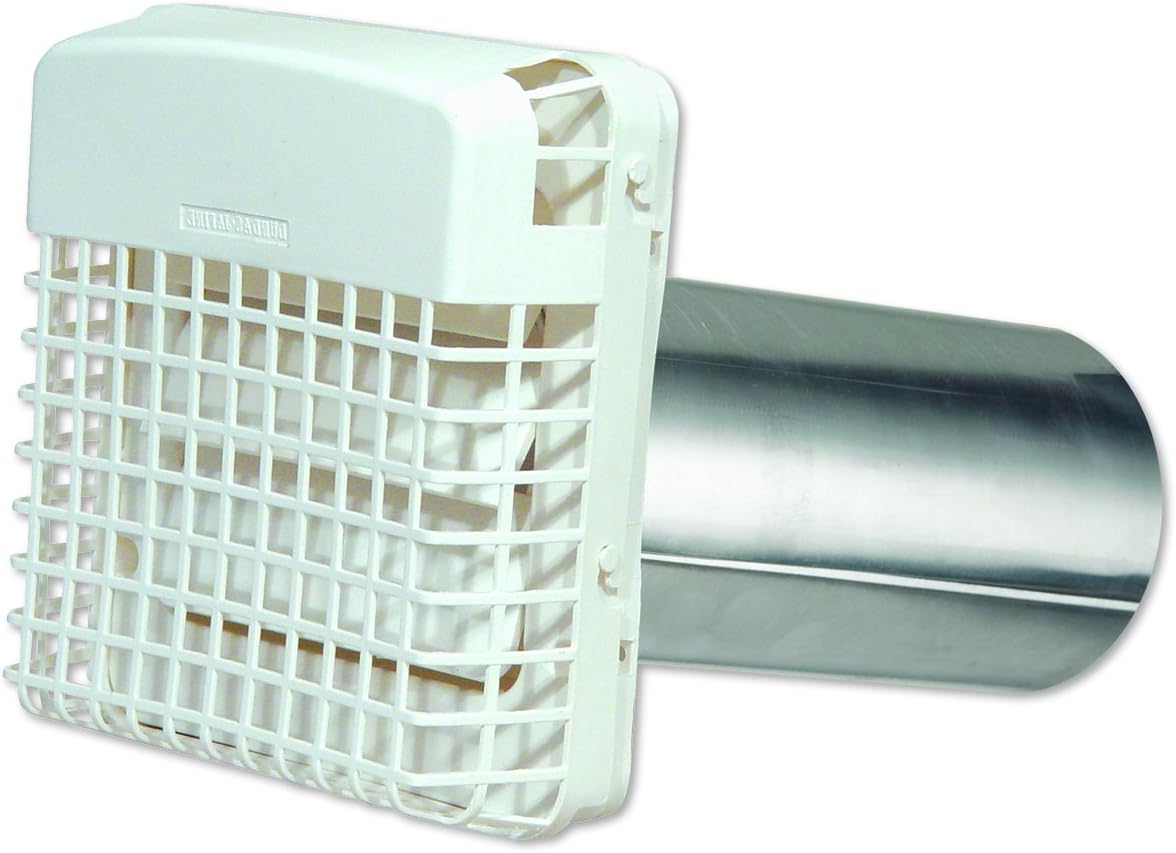 Dundas Jafine BPGH4WZW6 Prograde Professional Exhaust Dryer Vent Hood with Pest Guard, Polypropylene, 4 in. , White