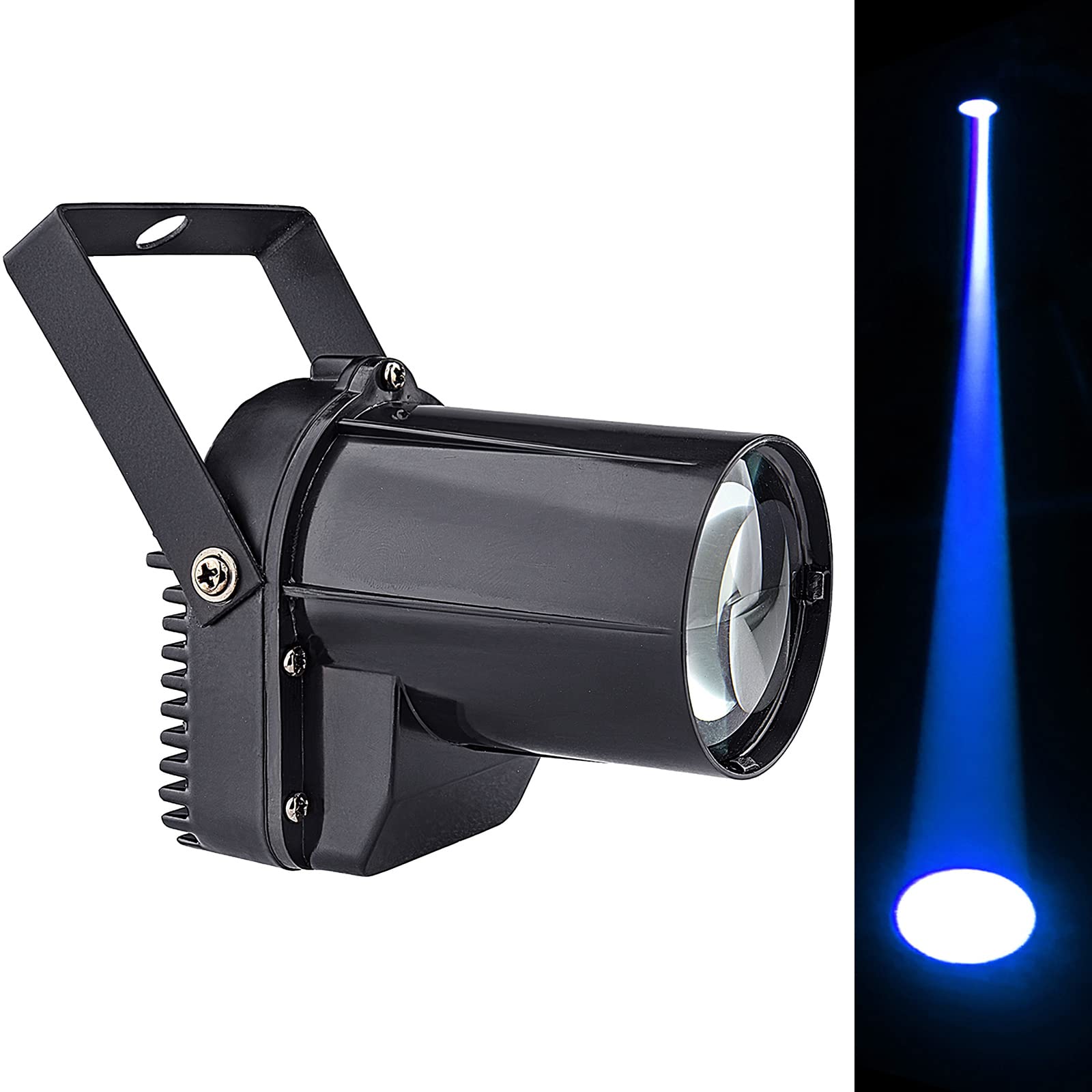 Jindaaudio 3W Black Shell Blue Light Disco Mirror Ball Light - Led Pin Spotlight For Live House Or Party (Blue Light)