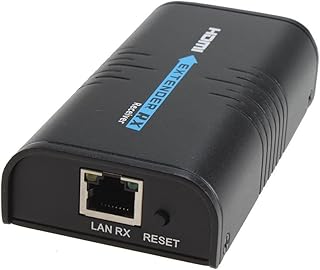 AGPtEK 1080P Full HD LKV373A HDMI 1080P Receiver for Extender Over CAT5E CAT6 LAN- Supports 100-120M Ethernet Bandwidth HDCP Compliant, extends HDMI Signal to TCP/IP