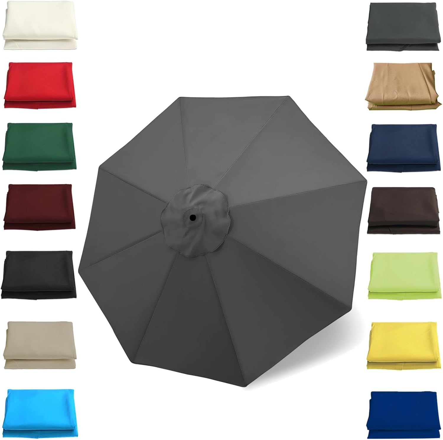 Patio Umbrella Replacement Canopy Square Cantilever Top Cover Outdoor,Premium Parasol Replacement Canopy Sun Umbrella Cover for 6 & 8 Arms (Φ200cm/Φ270cm/Φ300cm) Durable Waterproof Garden Um