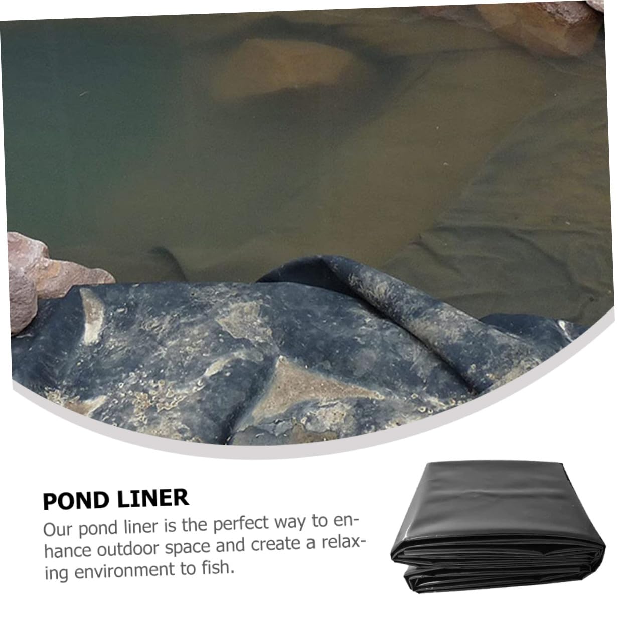 Hemobllo Rivestimento per Laghetto per Pesci in Hdpe Adatto Laghetti di Varie Dimensioni e Resistente per Prevenire Perdite d Acqua e Proteggere l Ecosistema Acquatico