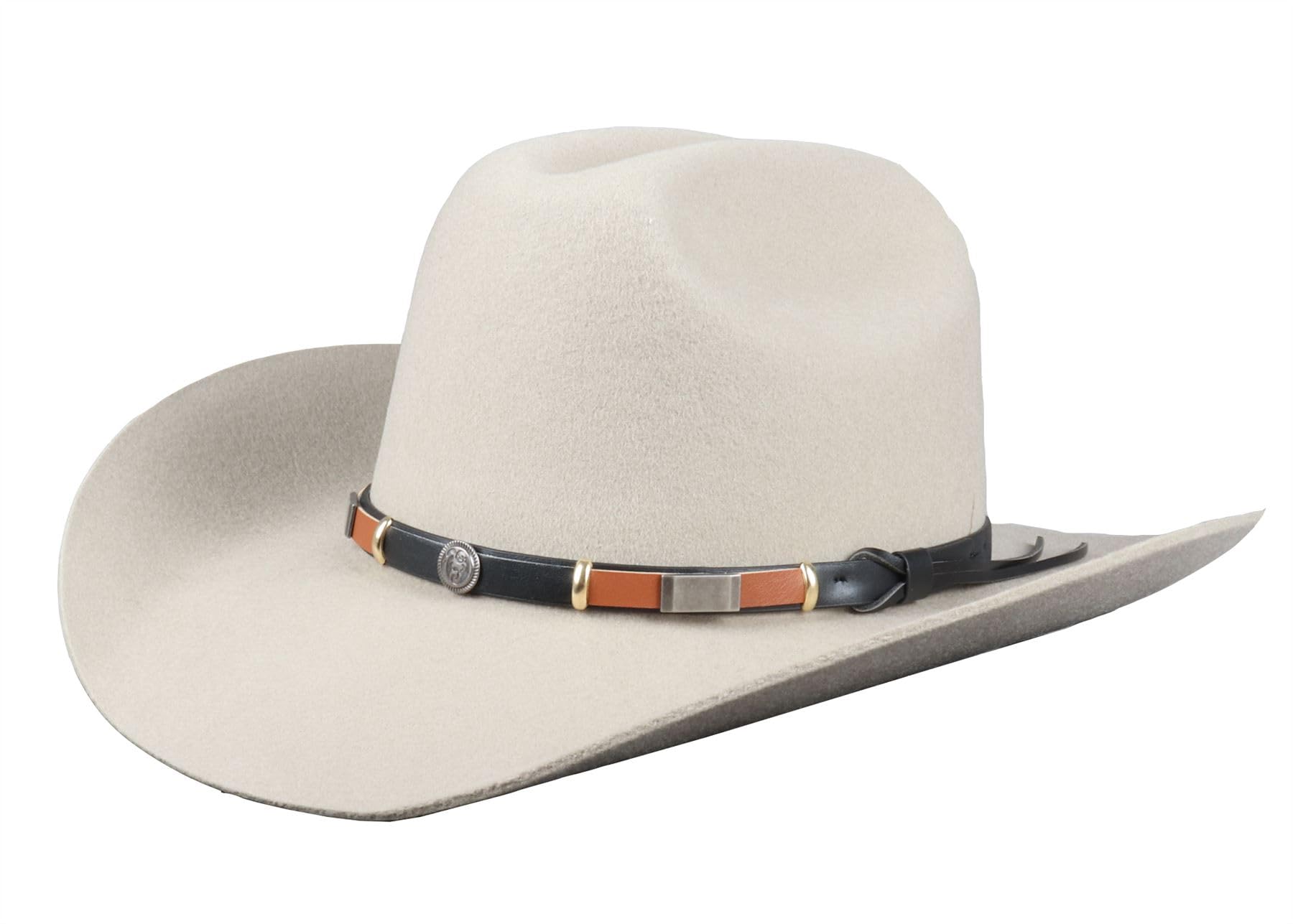 Truclothing Men's Sand Cowboy Hat 100% Wool Felt Wide Brim Fedora Western Cap - L