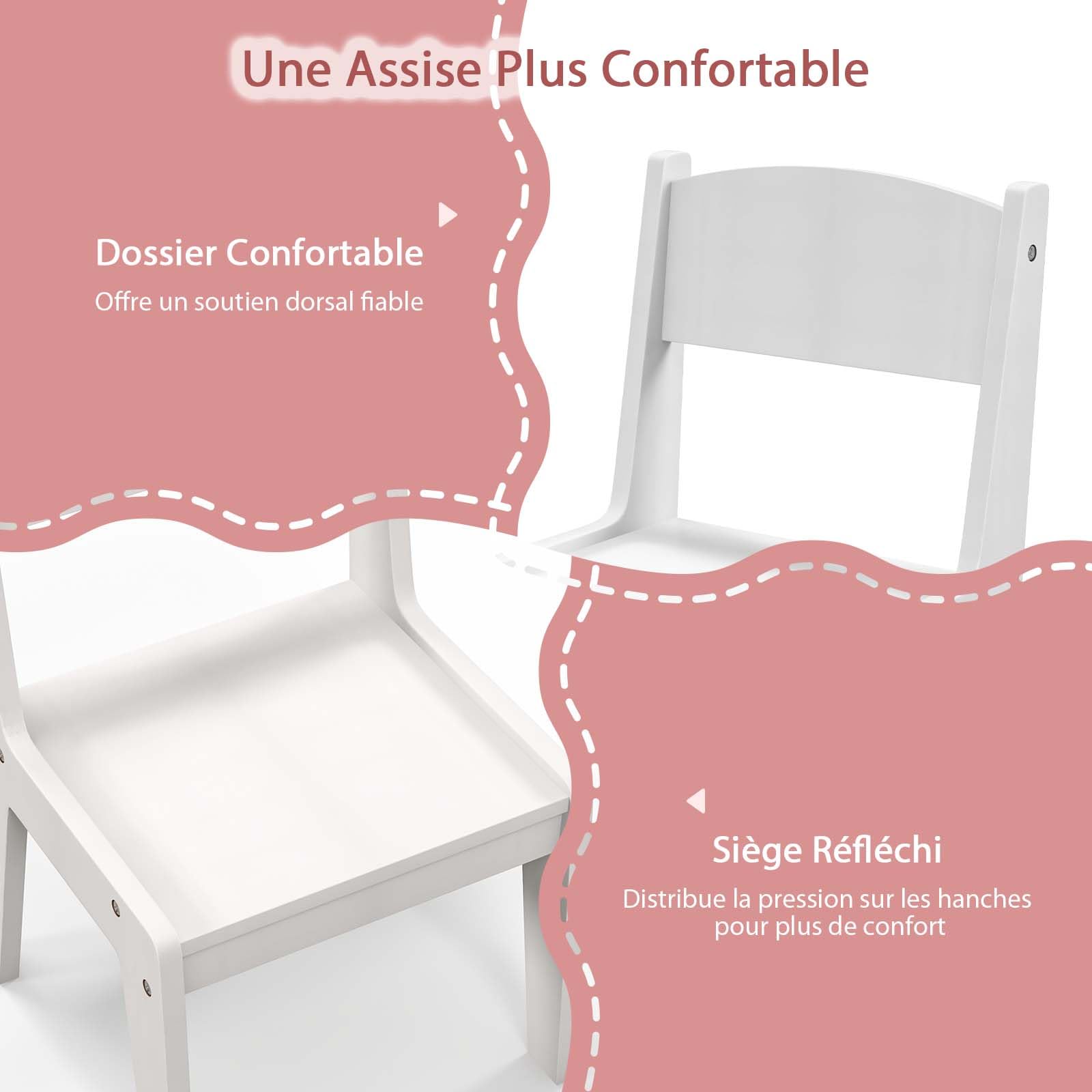 DREAMADE Coiffeuse Enfants Fille avec Tabouret&Lumières LED,2 en 1 Bureau Enfants 3+Ans avec Miroir&Dispositif Anti-Bascule,Table de Maquillage Princesse avec 2 Etagères&Tiroir,Charge 50KG (Blanc)