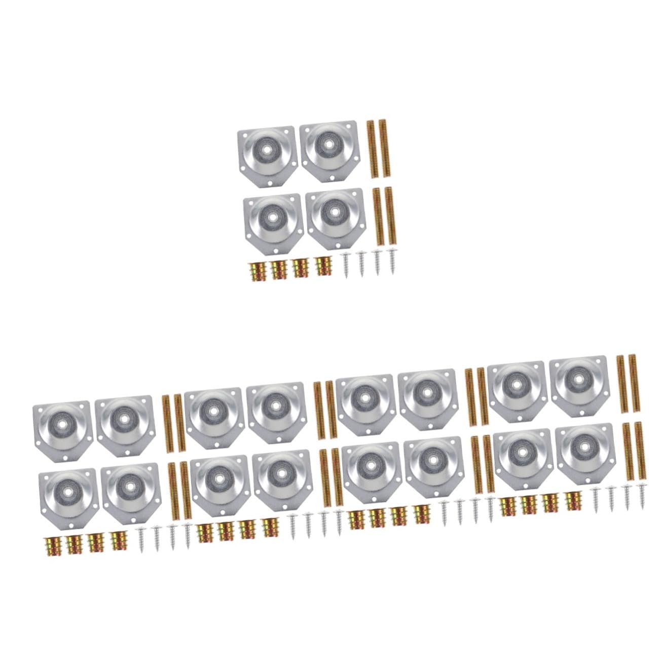 Placas de montaje de patas angulares para muebles con tornillos Gadpiparty 20 uds