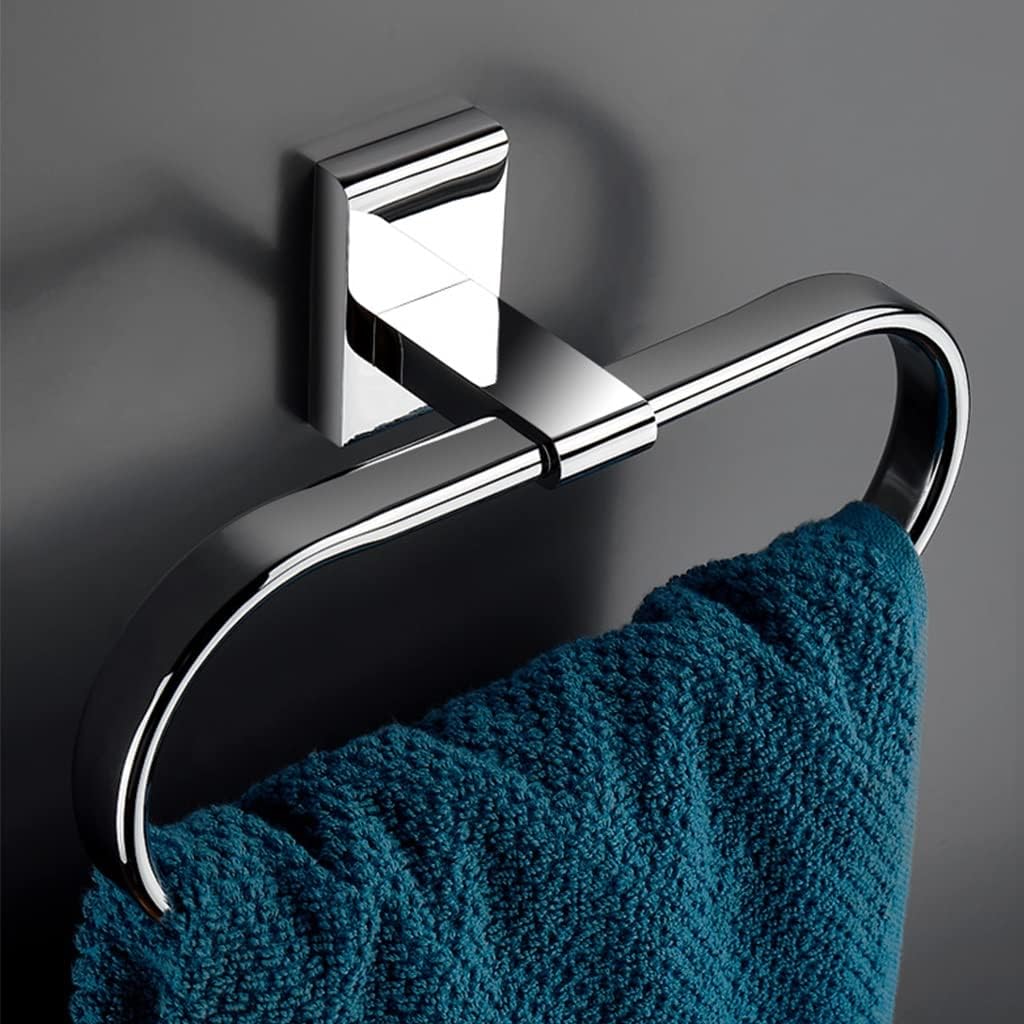 LSLYTQ High-end All-Copper Towel Ring, Bathroom Small Size Towel Rack, Bathroom Light Luxury Toilet Towel Holder