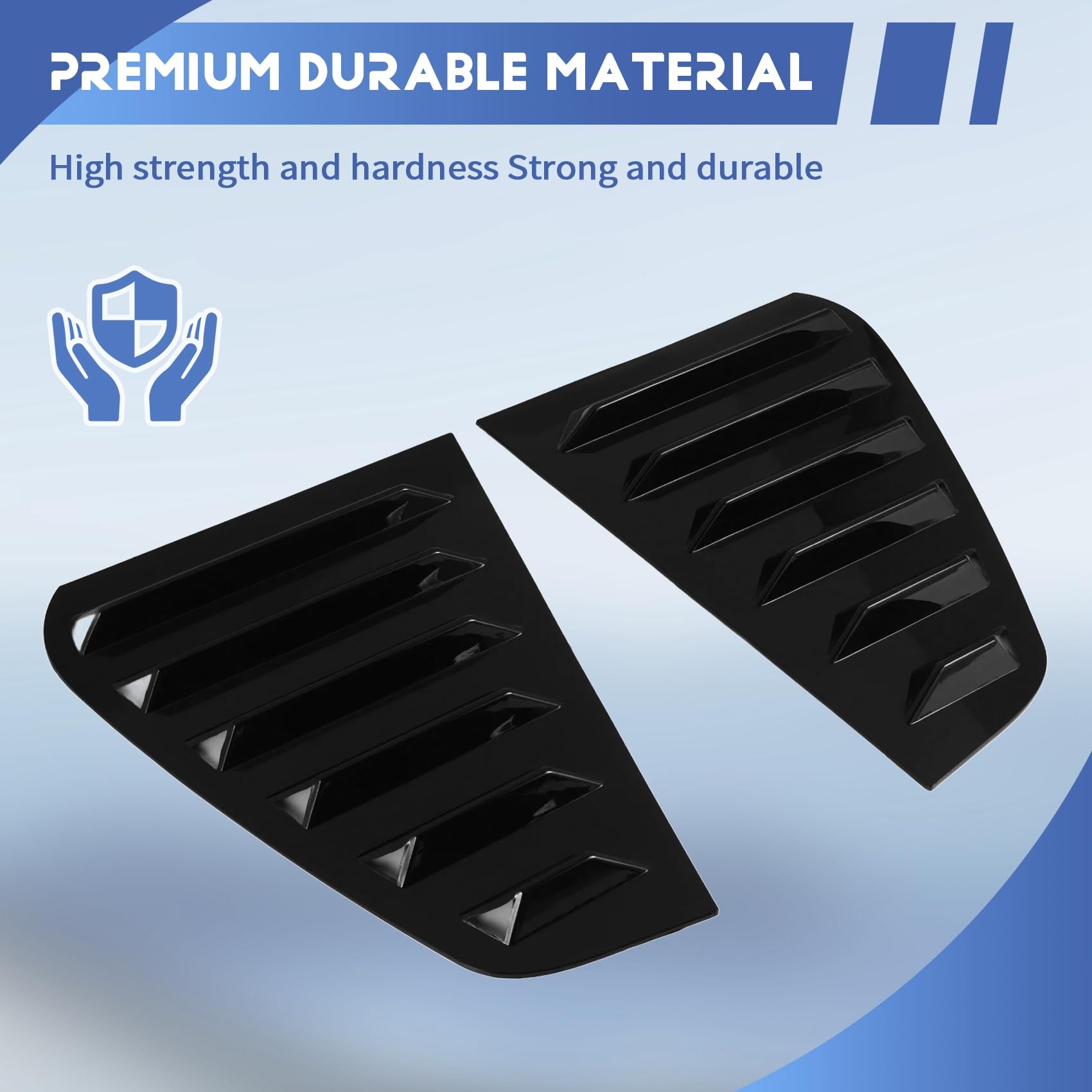 Persianas de Ventana Lateral Trasera de Coche, para Golf 7 R 7 7,5 2013-2020 Persianas de Ventana de Estilo de Carreras Cubierta de VentilacióN de Aire Negro
