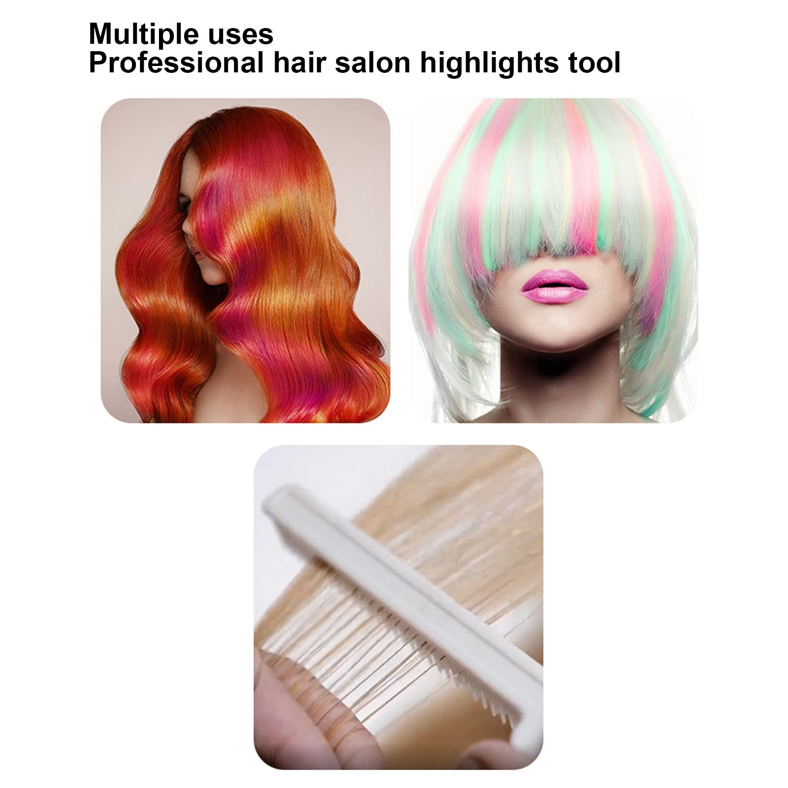 Chazcool Rat Tail Teasing Clip Comb, Rat Tail Combs for Women, Comb with Parting Tip, Hair Coloring Styling Tools for Knotty Hair Unkempt Hair