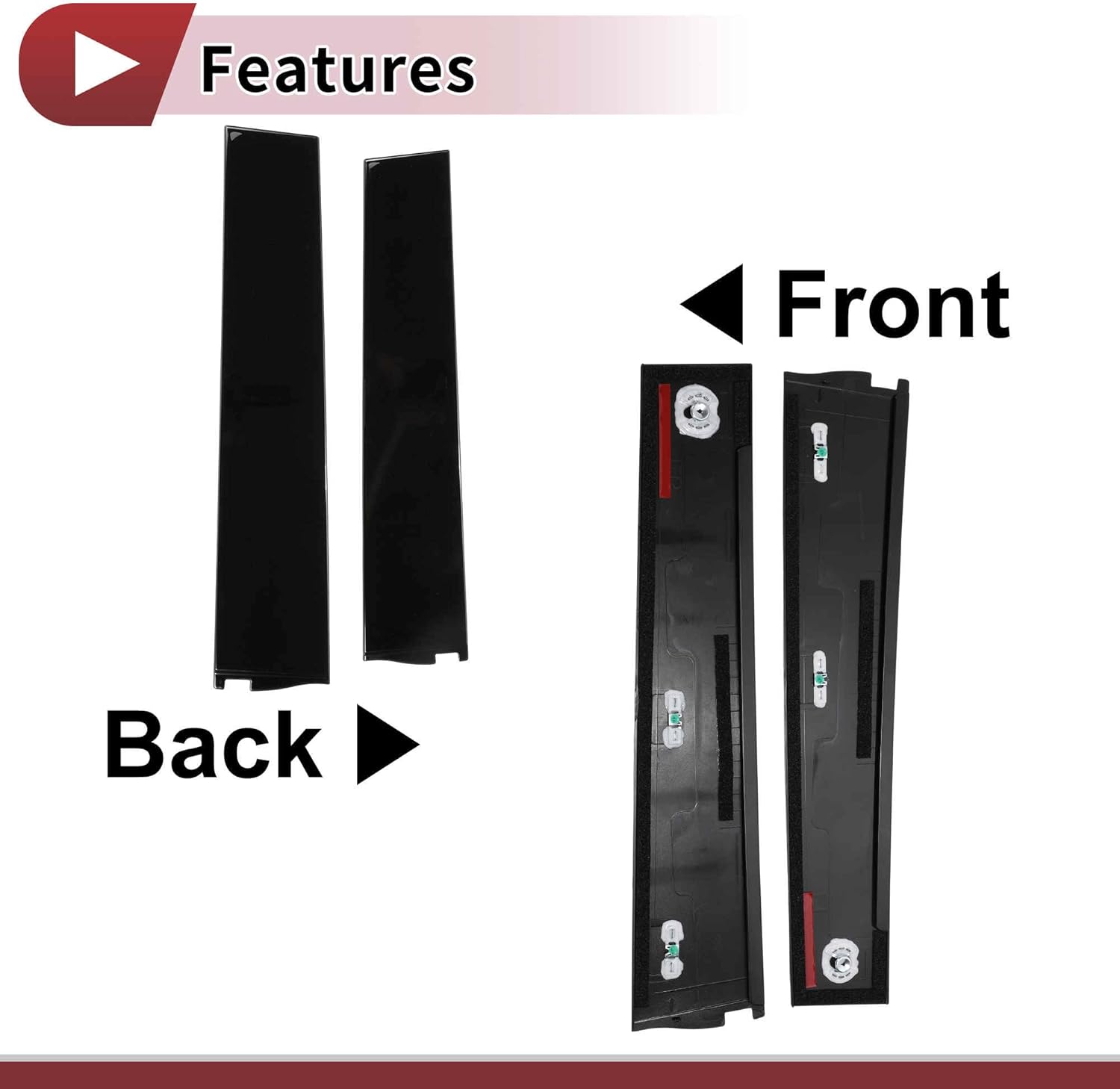 Door Pillar Window Trim B Pillar for Chevy Tahoe 2015-2018 No.926241/926242 Anti Scratch Sticker Pillar Posts Door Outer Exterior Cover