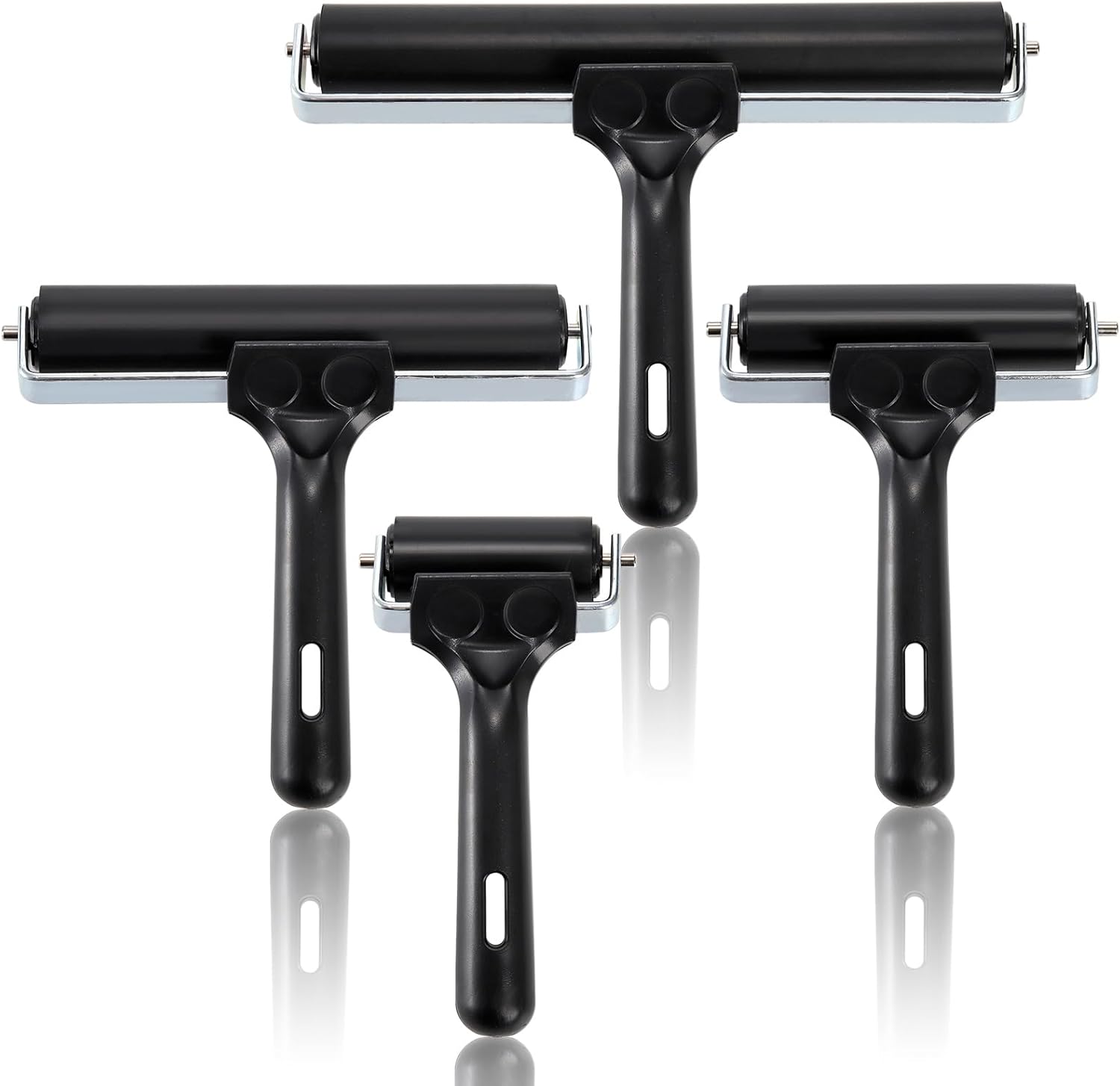 Pumtus 4 Pack Brayer Roller, Rubber Printmaking Brayers