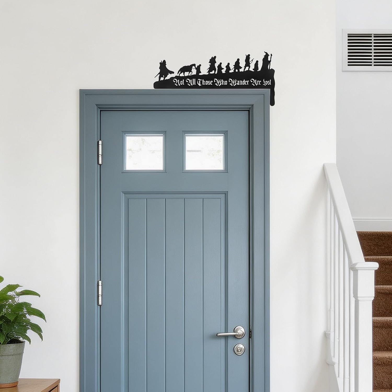 Suzurana Lord Middle-Earth Inspired Metal Door Corner Wall Art