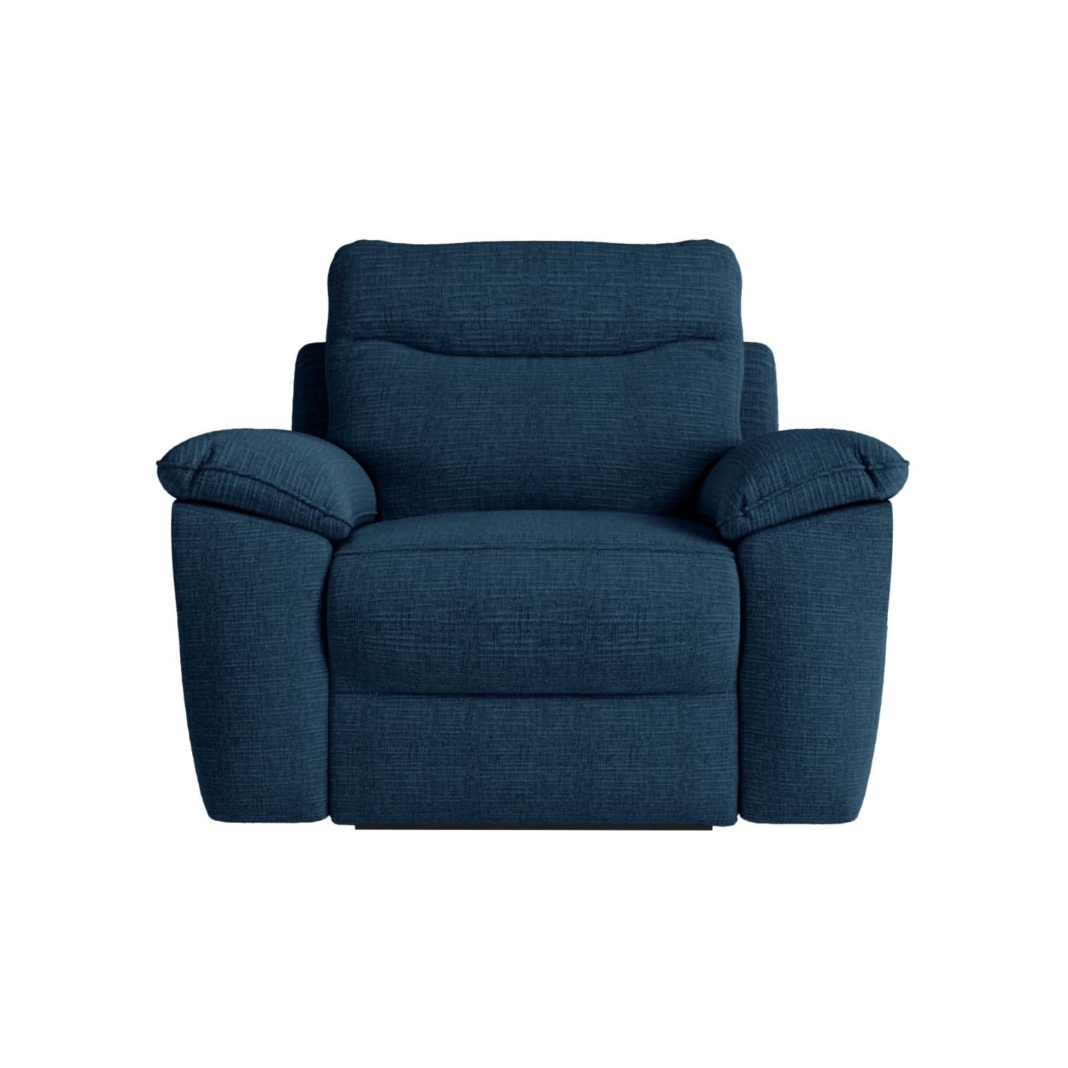 LOUNGITUDE - Ross Fauteuil de Relaxation électrique en Tissu texturé 3D - Bleu foncé