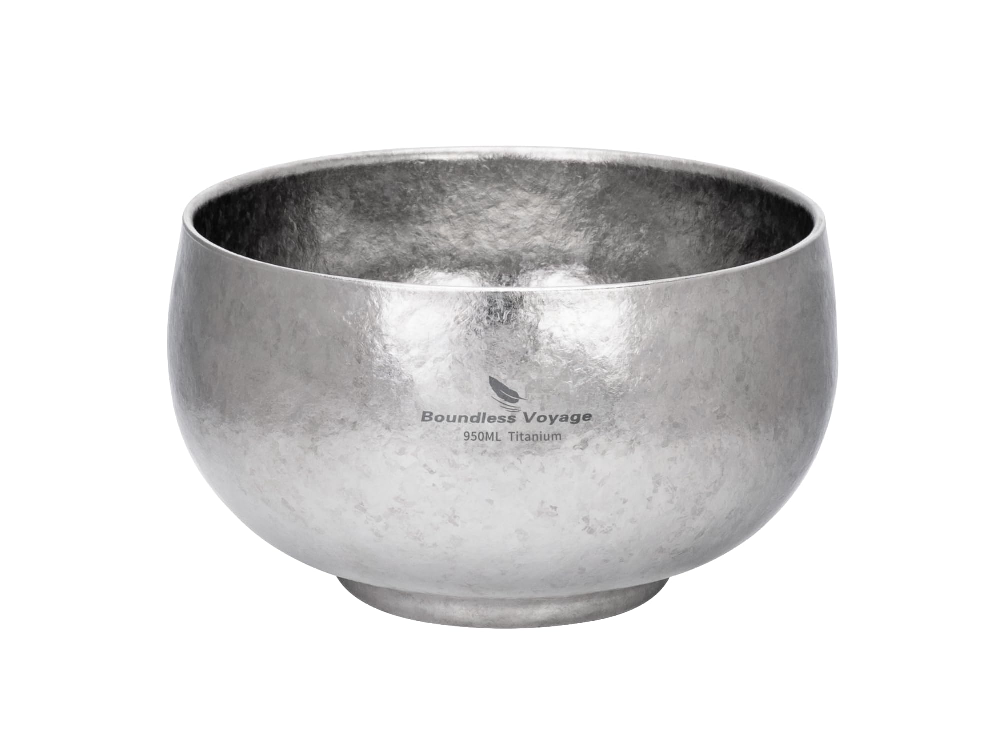 950MLTitan Camping Schale Doppelwand Suppe & Pasta Schale, tragbares Metall Geschirr für Outdoor Wandern, Rucksackreisen, Reisen, dauerhafte Hafermehl & Lebensmittelbehälter silver-Ti1167B