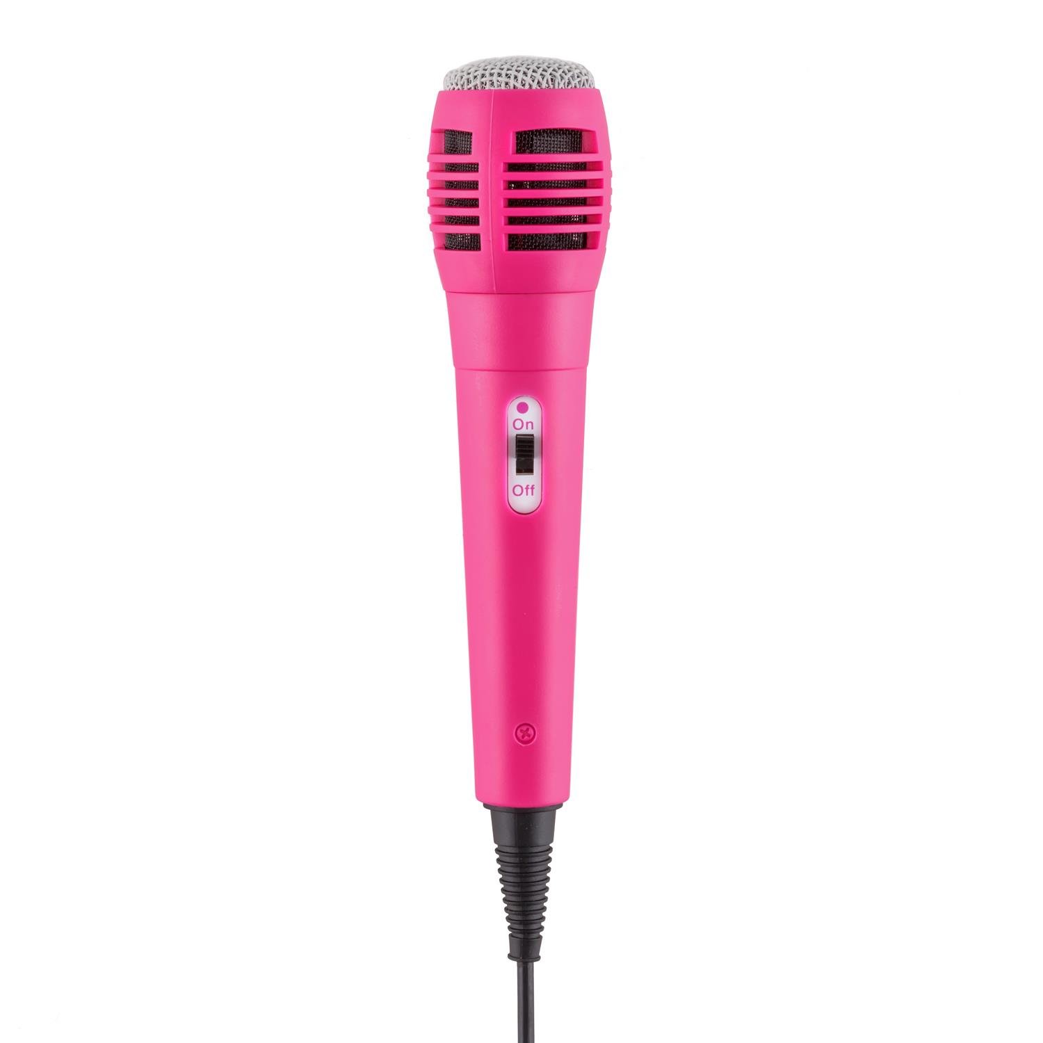 AUNA KA8P-V2 BK - Reproductor de Karaoke, 2 micrófonos, Altavoces, Reproductor CD+G, Pantalla TFT, Salida Video, AUX, Rosa