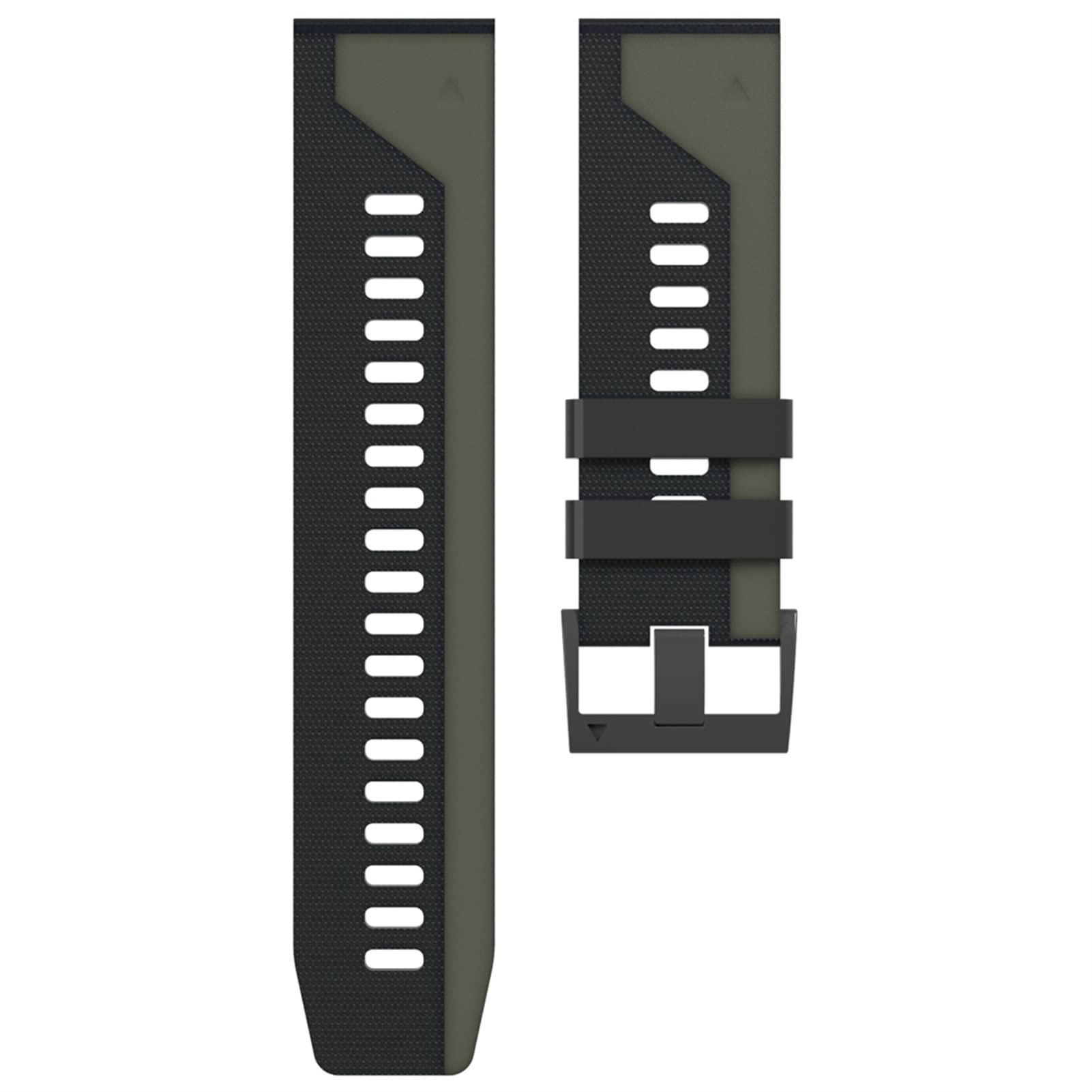 Bracelet silicone étanche QuickFit 22 mm bicolore pour montre Garmin Fenix 7 et 6 Pro