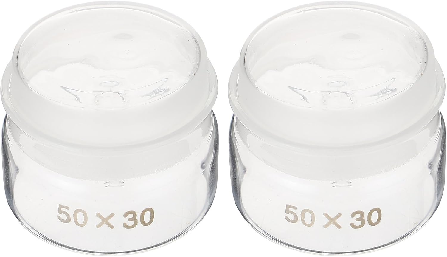 2pcs Glass Weighing Bottles with Lids, Low-form Borosilicate Laboratory Sampling Bottles 50x30mm for Scientific Weighing and Lab Use