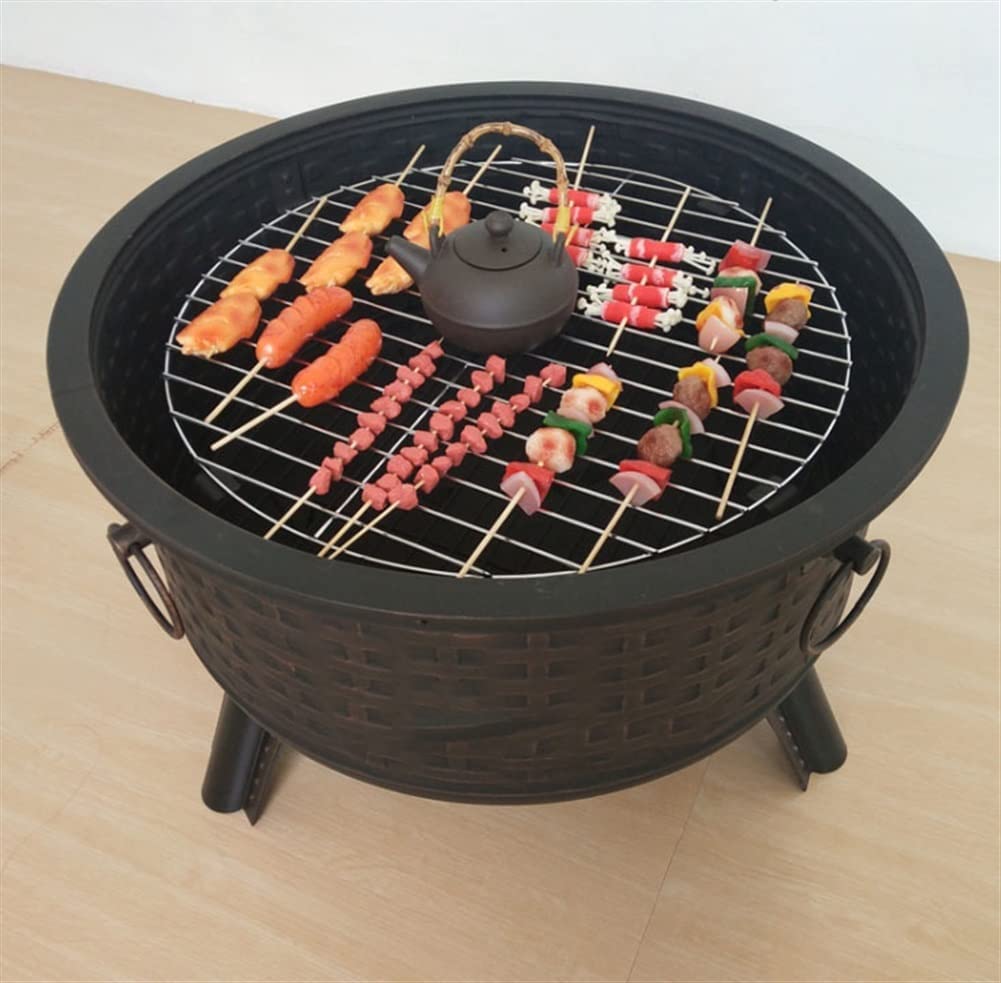 Palenisko kominkowe opalane drewnem z łapaczem iskier, stalowy palenisko na zewnątrz, ognisko, impreza, grill, taras i do ogrodu, czarny
