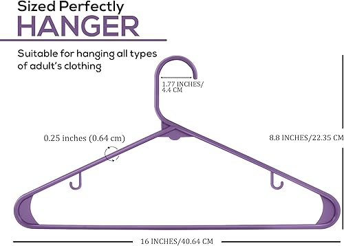 Vista 81 de Utopia Home Perchas de plástico, paquete de 30 unidades, perchas con ganchos, duraderas y ahorran espacio (negro)