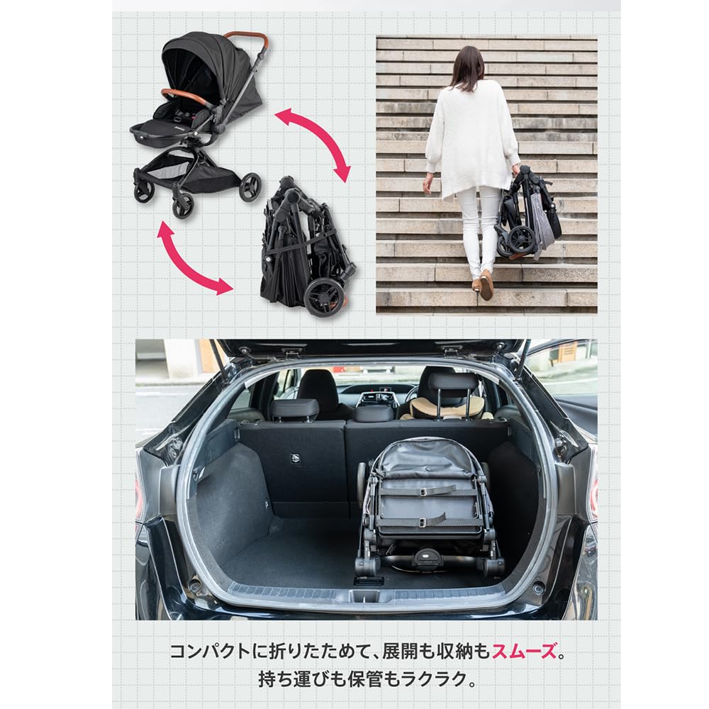 Amazon.co.jp: Nebio ネビオ【乗せたまま360度回転できるベビーカー