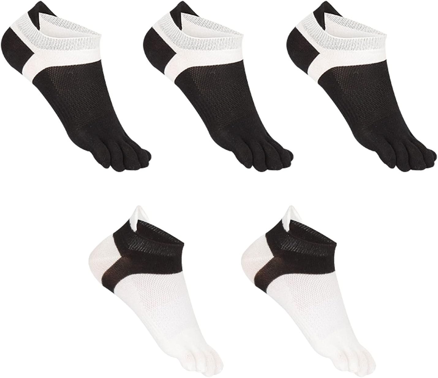 靴下 男性コットンローカットトゥソックス5フィンガーメッシュウィッキングソックス5ペア ブランド品 女性用アスレチックソックス Color G 靴下 男性コットンローカットトゥソックス5フィンガーメッシュウィッキングソックス5ペア ブランド品 女性用アスレチックソックス Color G