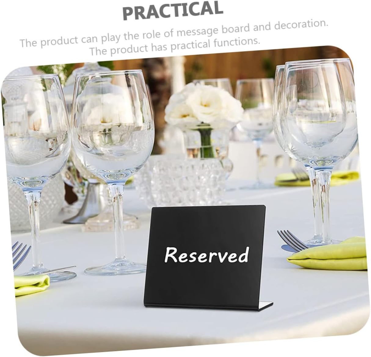 Unomor Acrylic Blackboards 12pcs Set with Marker, Erasable Small Chalkboard Signs for Wedding Party Table Decor, Desktop Memo Writing Boards, Black Display Boards for Home and Event Use