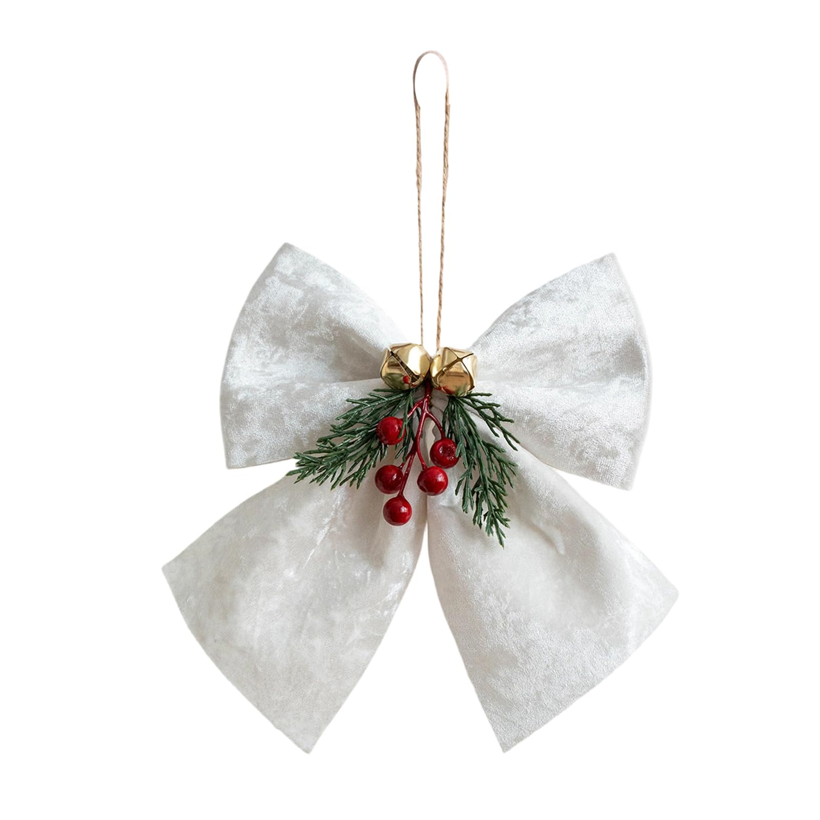 Jazuaiao Christmas Tree Bows Fabric Decorations for Holiday Homes, Elegant Design & Joyful Celebrations Christmas Tree Decoration Bow Ornaments