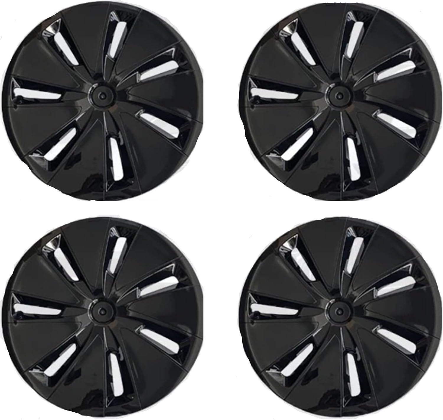 2025 Wheel Cap Compatible with Tesla Model 3 18 Inch Tire Full Rim Accessories Parts 2024 HubCap(Bright Black)