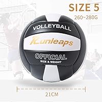 Vista 4 de Voleibol, voleibol impermeable para interiores y exteriores, para juegos de playa, entrenamiento de gimnasio (tamaño oficial 5)