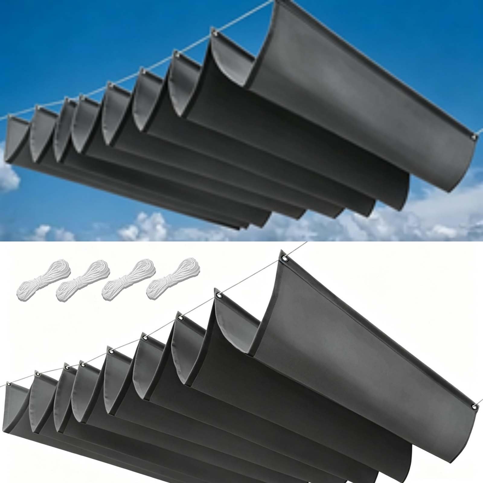 Voile d'ombrage rétractable anti-UV 98% et imperméable pour balcon